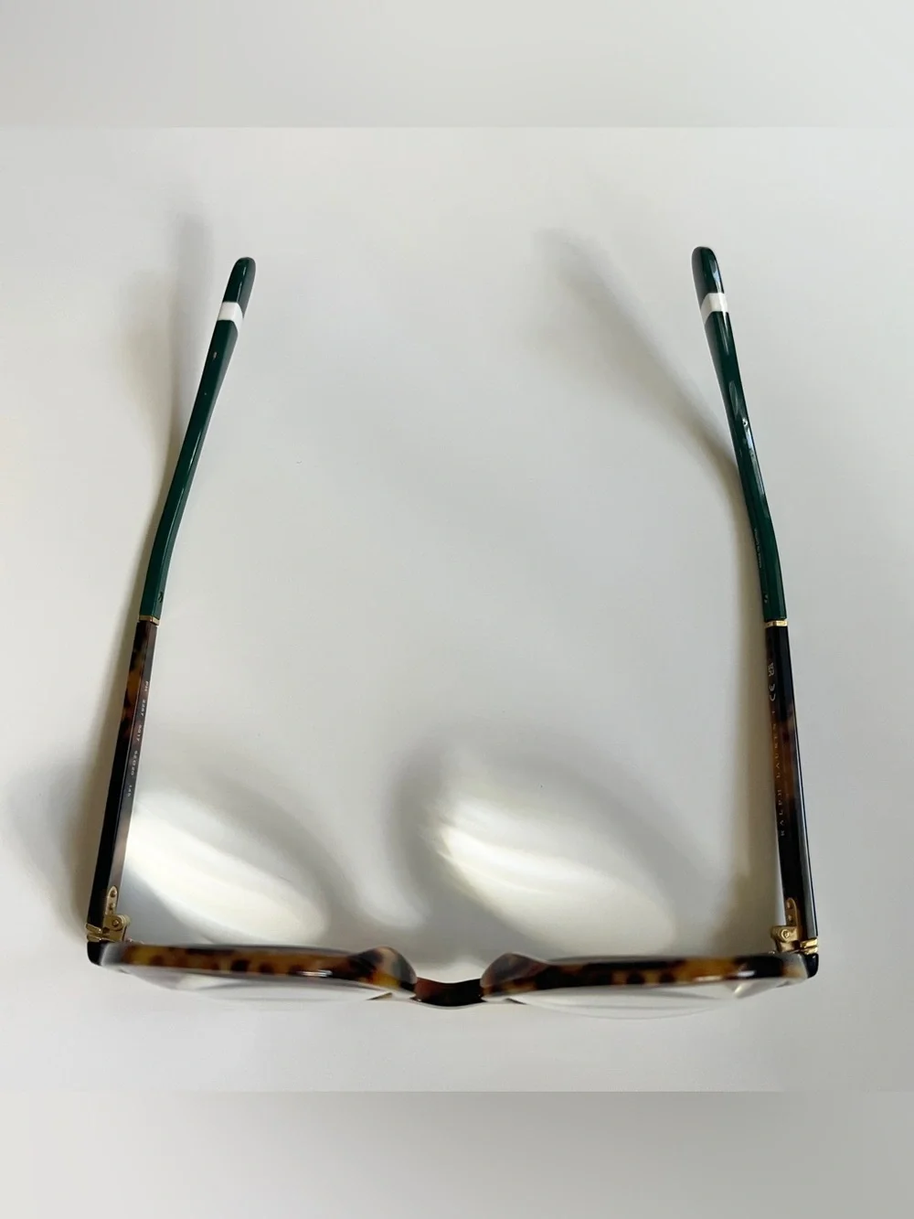 Polo Ralph Lauren Men Eyeglass Frames Shiny Brown Tortoise Shell Green PH2267